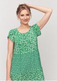 Green trapezoidal dress