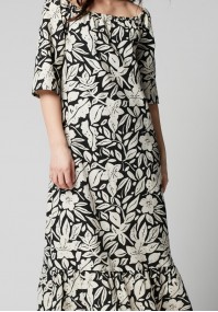 Linen floral dress