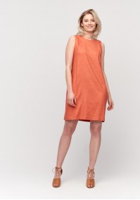 Orange loose dress