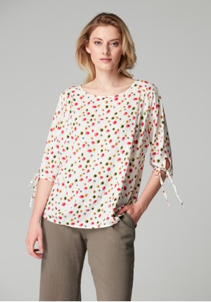 Blouse with colorful dots