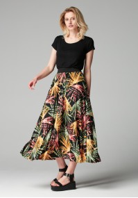 Skirt with colorful leaves