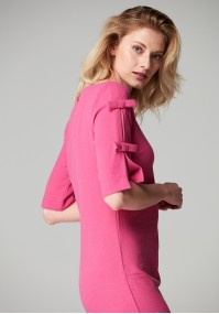 Pink plain dress