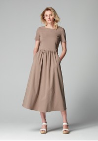 Light brown midi dress