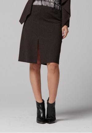 Simple, brown, striped skirt