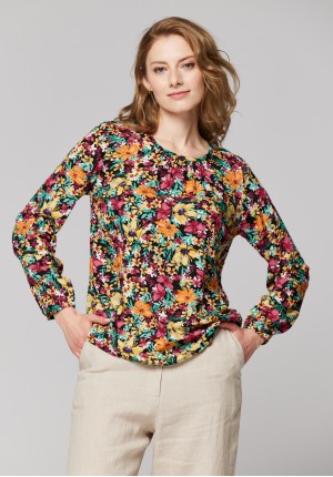 Colorful blouse with flowers