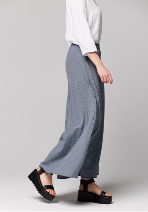 Finely checked culottes