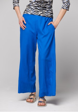 Blue linen pants