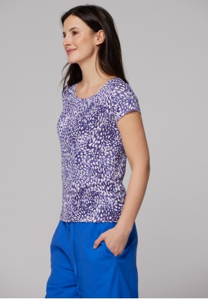 Purple top with white spots