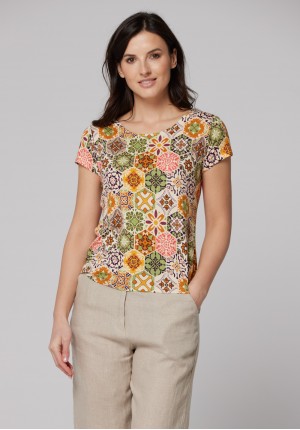 Geometric patterned blouse