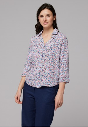 Shirt in small flowers pattern