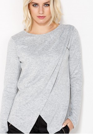 Grey Sweater with overlap