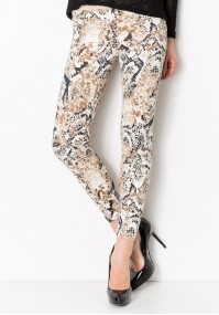 Pants with a snake motif