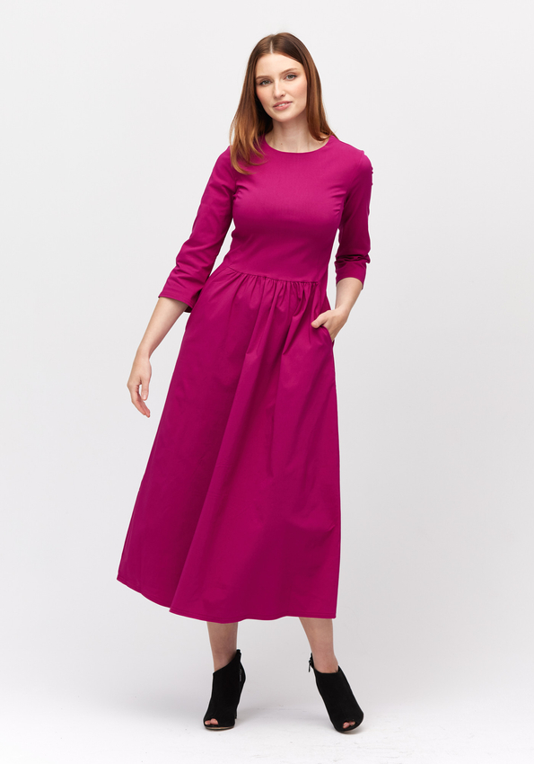 Długa fuksjowa sukienka 1781