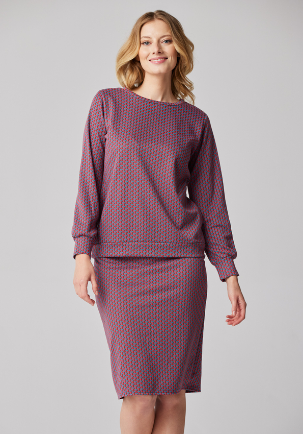 Różowo-turkusowa bluza 3140