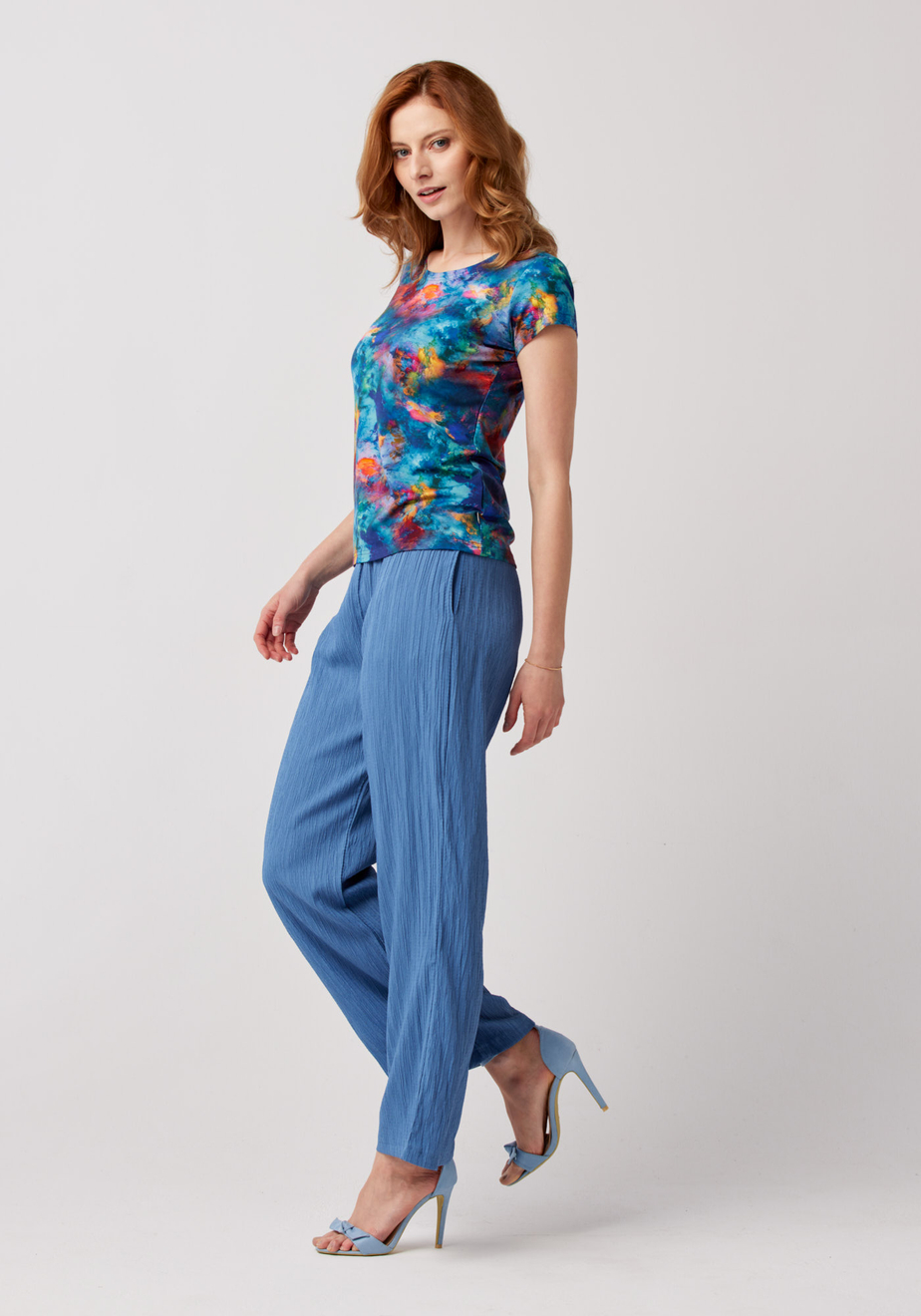 Kolorowa dopasowana bluzka 3248