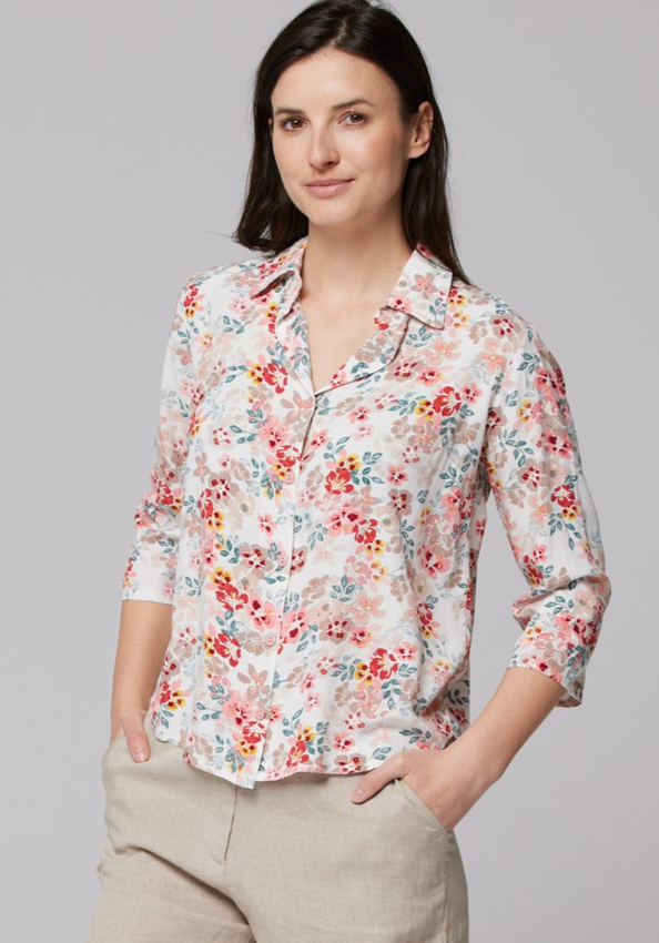 Pastelowa koszula w kwiaty 3017