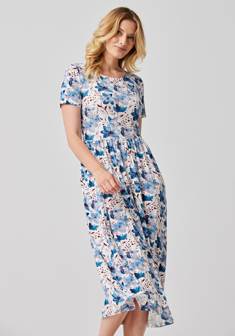 Odcinana sukienka midi 1489