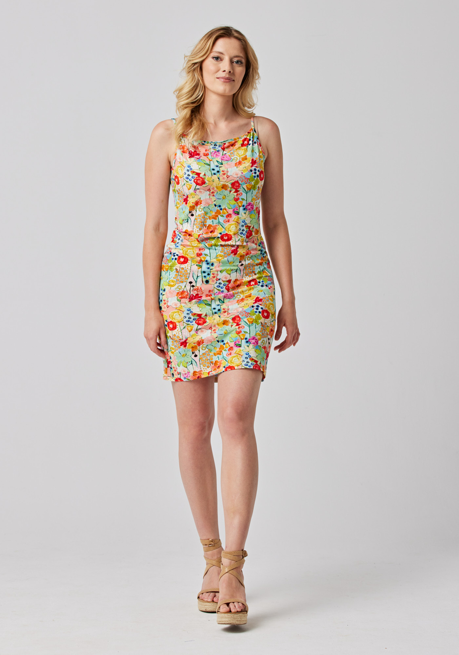 Kolorowa sukienka bez rękawów 1491