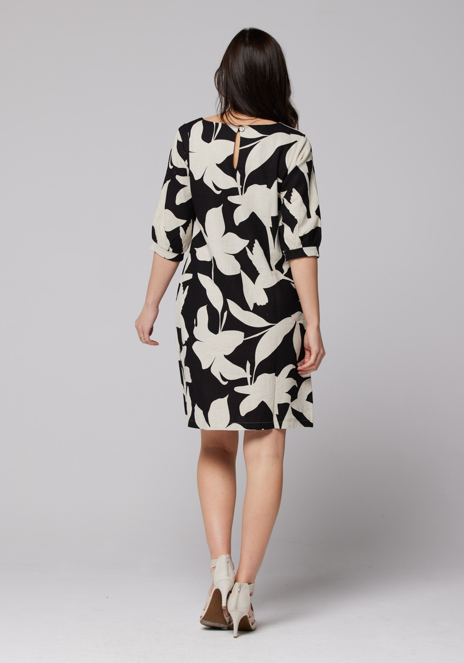 Wiskozowo-lniana sukienka 1326