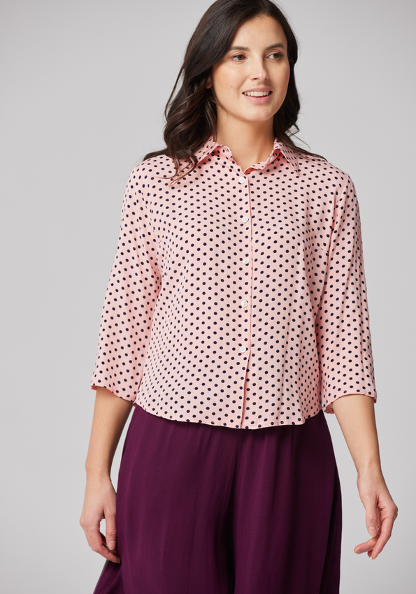 Wiskozowa koszula w kropeczki 3231