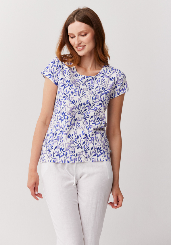 Bluzka w fioletowe gałązki 3434