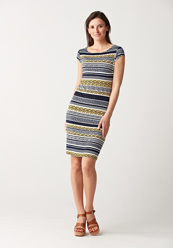 Dopasowa sukienka w paski 1414