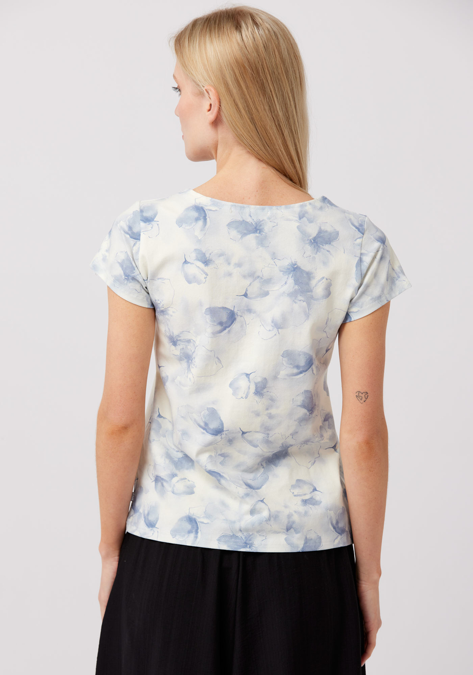 T-shirt w delikatne kwiaty 3431