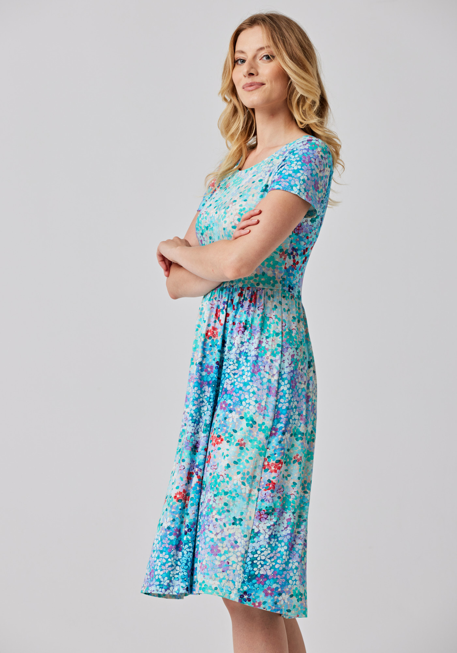 Błękitno-miętowa sukienka 1487