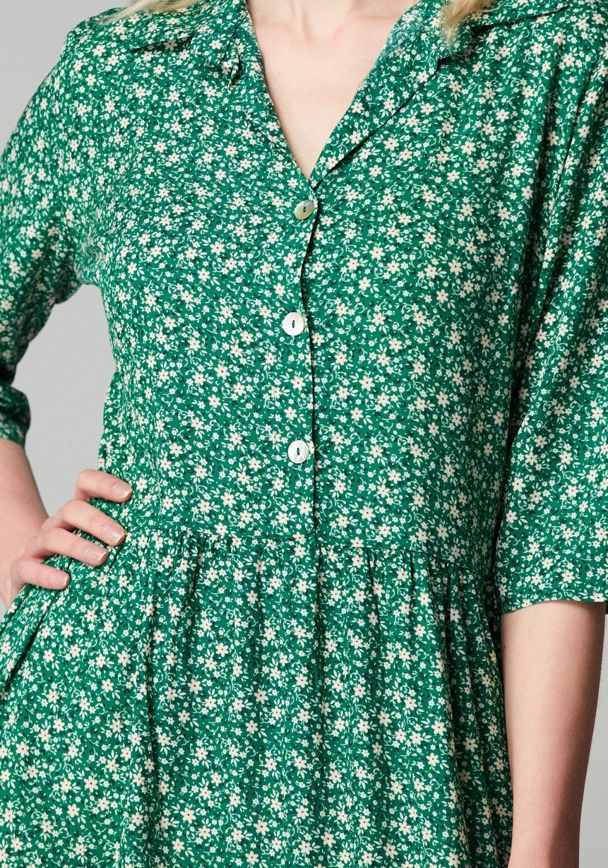 Zielona koszulowa sukienka 1237