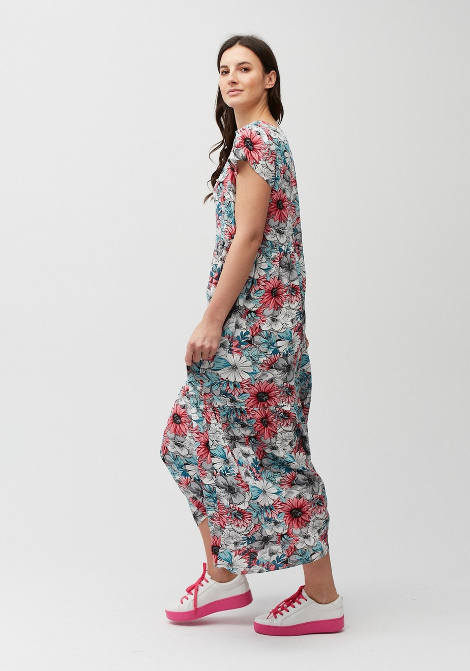 Kwiatowa sukienka maxi 1244