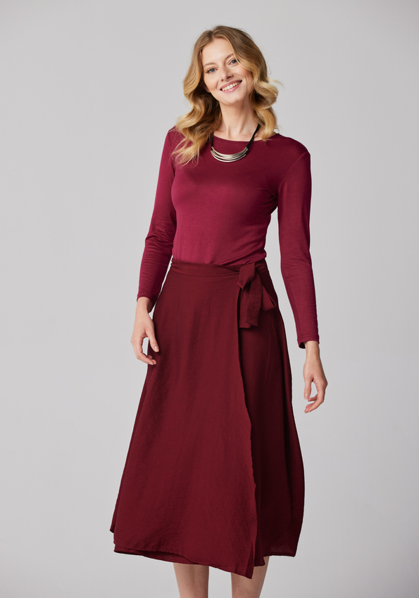 Prosta bordowa bluzka 3275