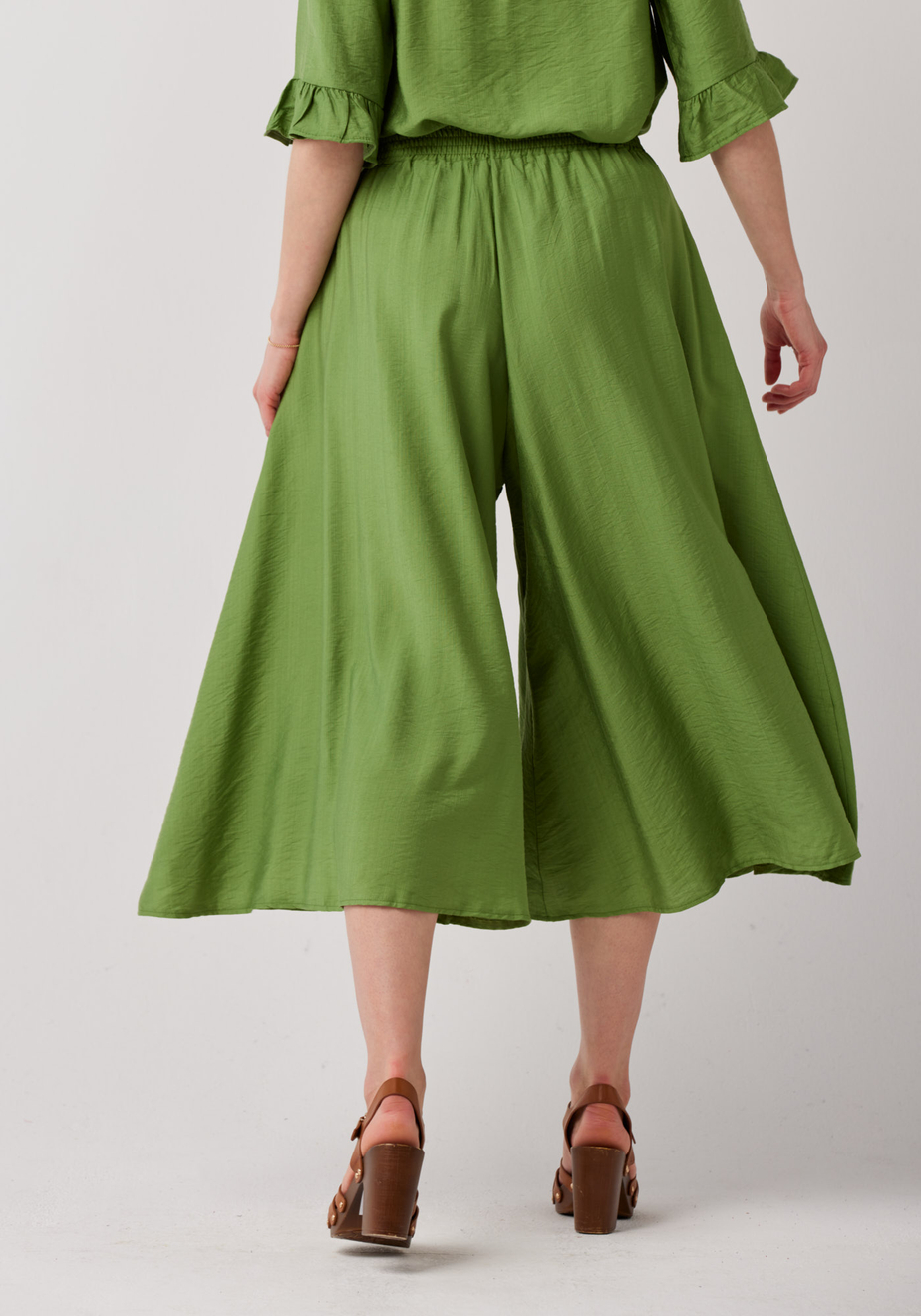 Zielone szerokie spodnie 5145