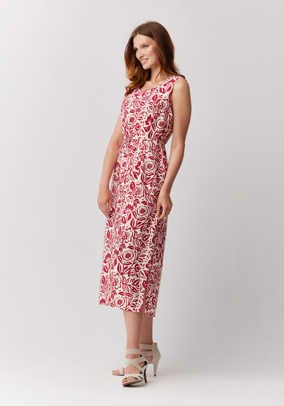 Midi wiązana sukienka 1269