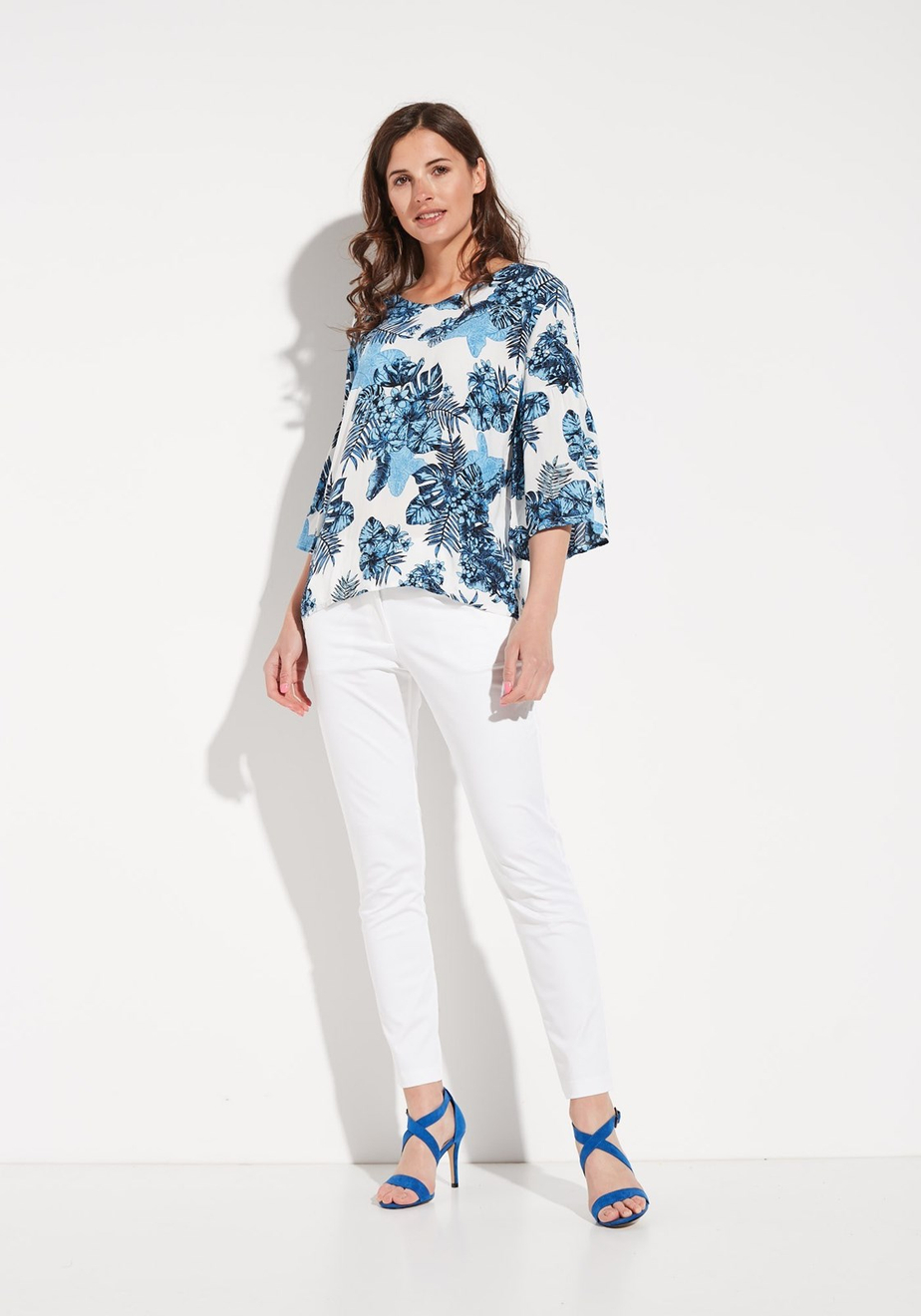 Białe letnie Spodnie 5054