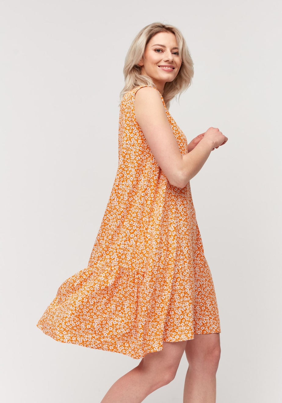 Mini sukienka z falbaną 1071