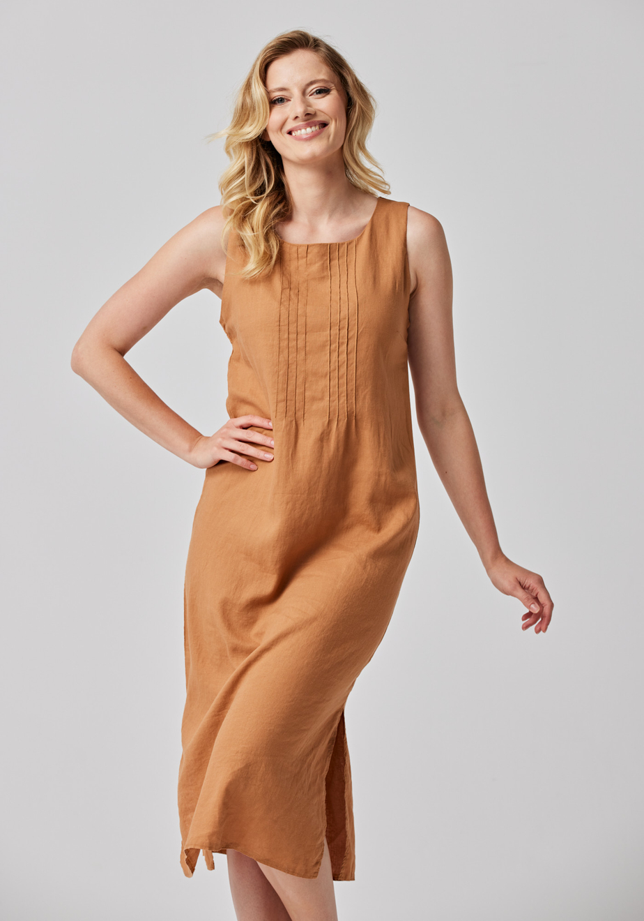 Midi sukienka bez rękawów 1372