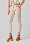 Dopasowane kremowe spodnie 5178