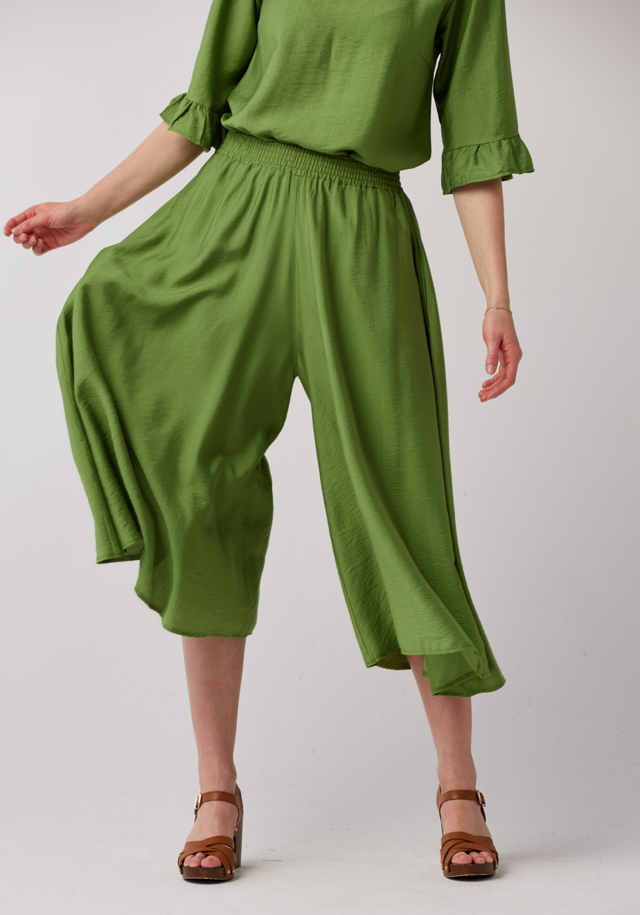 Zielone szerokie spodnie 5145