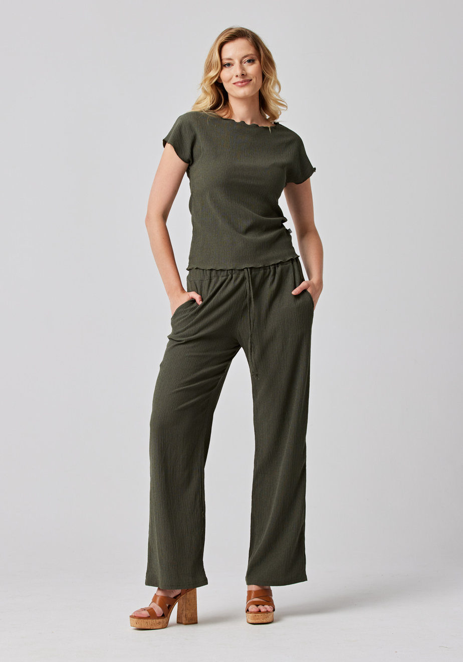 Zielona dopasowana bluzka 3125