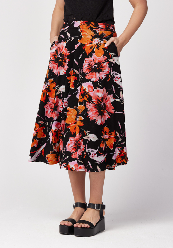 Kwiecista rozkloszowana spódnica 2164