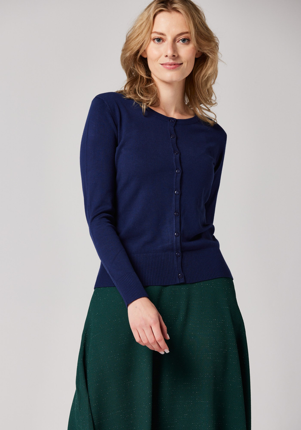 Klasyczny granatowy sweter 8718