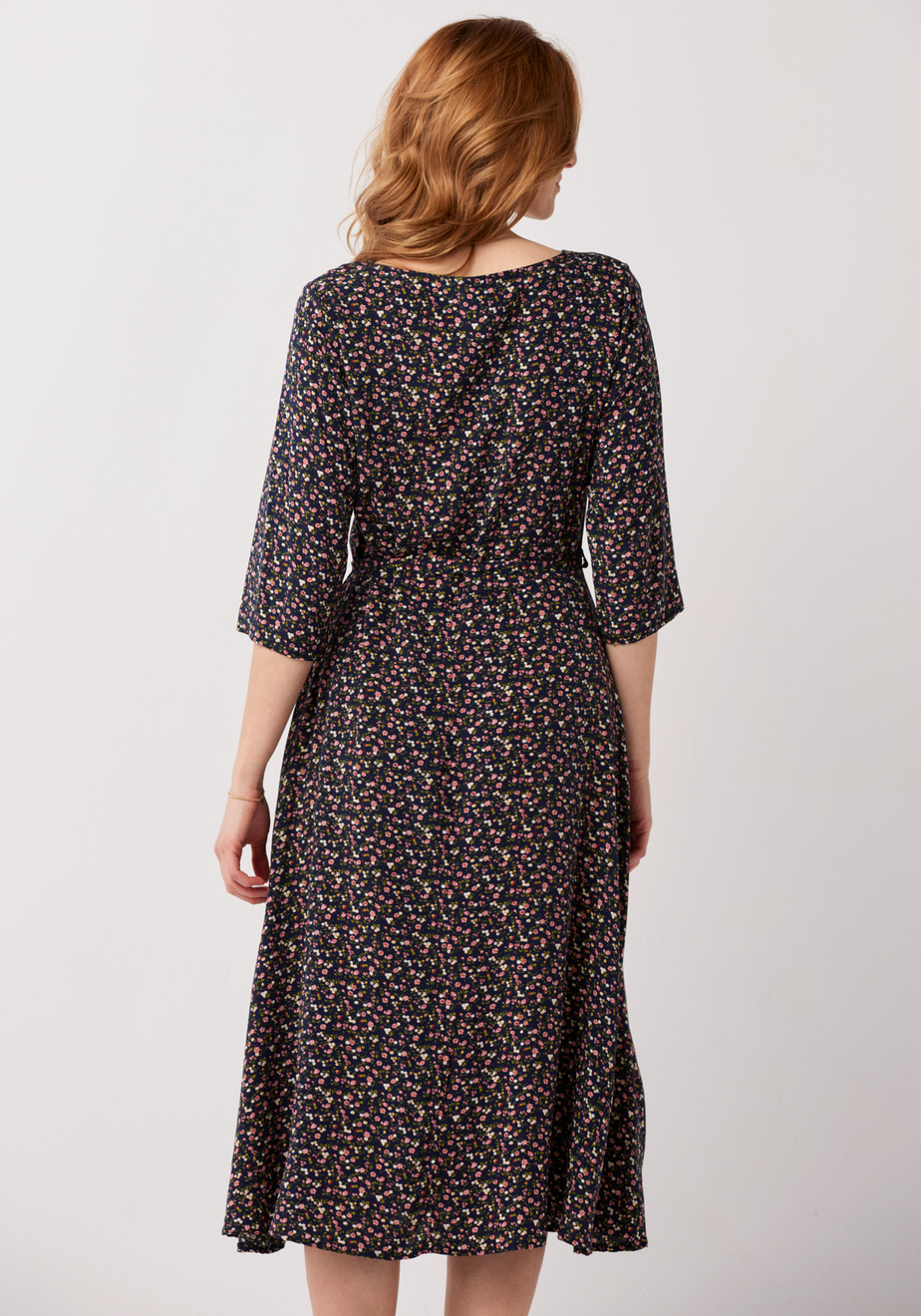 Rozkloszowana sukienka w drobne kwiatki 1161