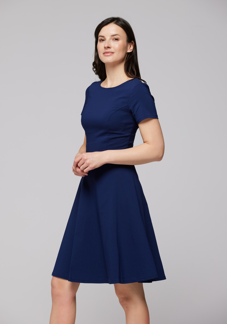 Elegancka granatowa sukienka 1705