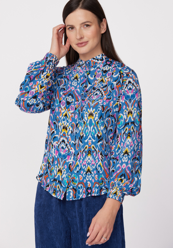 Kolorowa koszula ze stójką 3412