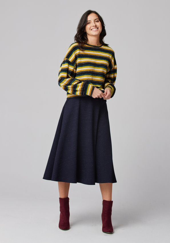 Granatowa spódnica midi 2026