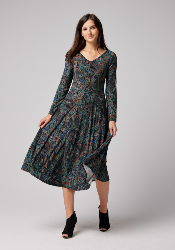 Midi sukienka paisley 1817