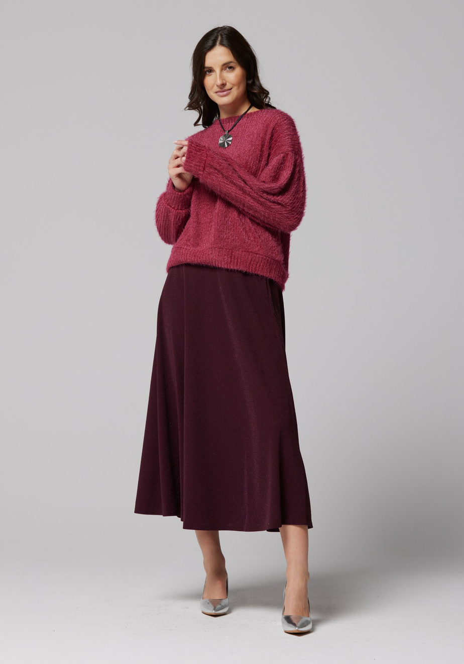 Malinowy sweter 8944