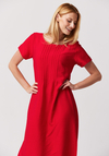 Prosta czerwona sukienka 1222