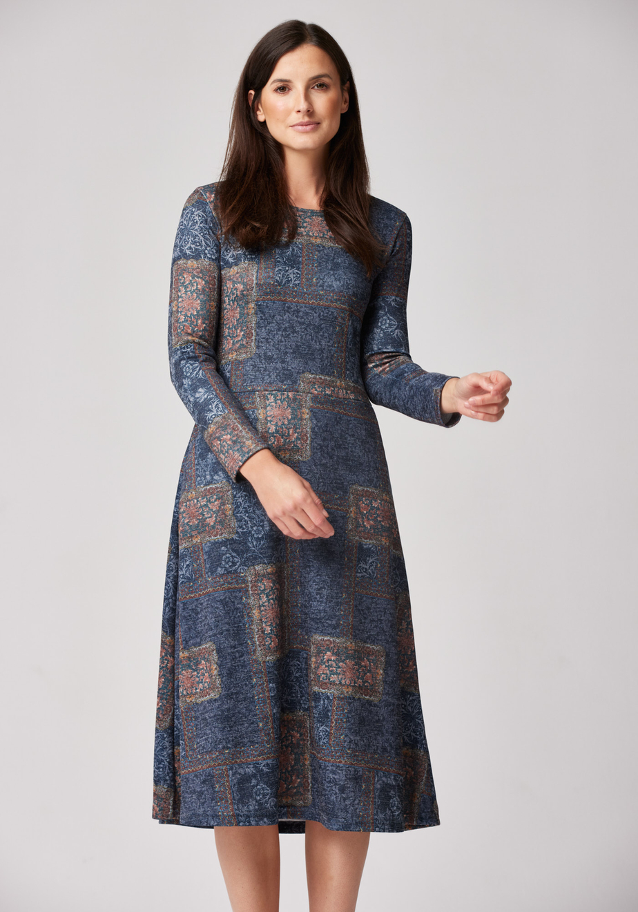 Granatowa sukienka midi 1915