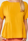Musztardowa Bluzka z wiskozy 3933